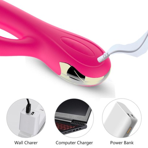 Luksusowy Wibrator Króliczek z Funkcją Grzania i 7 Trybami Wibracji USB