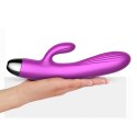 Fioletowy Silikonowy Wibrator Króliczek z Innowacyjną Pulsacją i Funkcją Grzania – USB