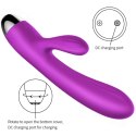 Fioletowy Silikonowy Wibrator Króliczek z Innowacyjną Pulsacją i Funkcją Grzania – USB