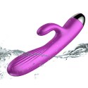 Fioletowy Silikonowy Wibrator Króliczek z Innowacyjną Pulsacją i Funkcją Grzania – USB