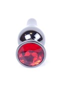 MyLove Toys - Biżuteryjny Korek Analny ze Stali Nierdzewnej - Czerwony Klejnot
