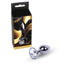 MyLove Toys - Elegancki Plug Analny z Kryształem 'Ciemne Srebro'