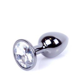 MyLove Toys - Elegancki Plug Analny z Kryształem 'Ciemne Srebro'