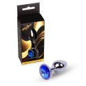 MyLove Toys - Biżuteryjny Plug Analny z Ciemnoniebieskim Kryształem