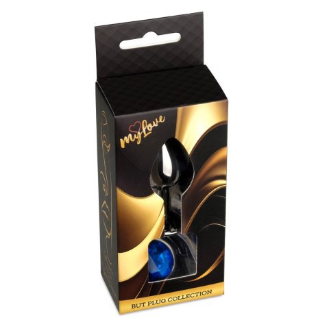 MyLove Toys - Biżuteryjny Plug Analny z Ciemnoniebieskim Kryształem