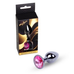 MyLove Toys - Biżuteryjny Korek Analny Dark Silver - Różowy