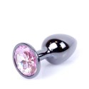 MyLove Toys - Biżuteryjny Korek Analny z Różą w Odcieniu Dark Silver
