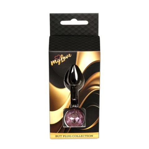 MyLove Toys - Biżuteryjny Korek Analny z Różą w Odcieniu Dark Silver