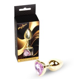 MyLove Toys – Biżuteryjny Korek Analny z Różowo-Złotym Sercem