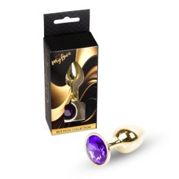 MyLove Toys - Biżuteryjny Korek Analny z Kryształkiem – Fioletowy
