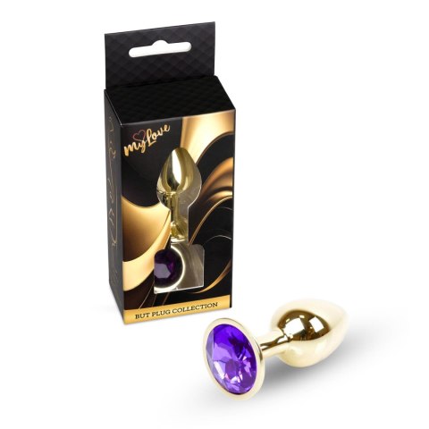 MyLove Toys - Biżuteryjny Korek Analny z Kryształkiem – Fioletowy