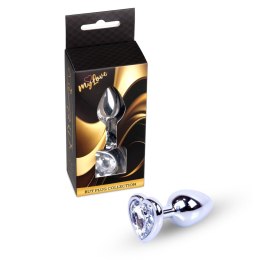 MyLove Toys - Biżuteryjny Plug Analny Srebrne Serce – Przezroczysty