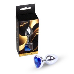 MyLove Toys – Luksusowy Plug Analny z Biżuteryjnym Sercem – Ciemnoniebieski