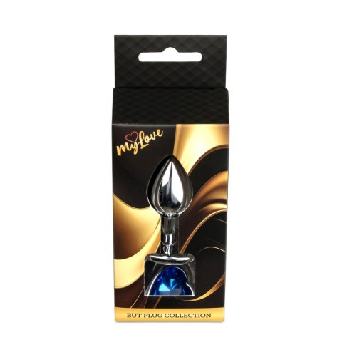 MyLove Toys – Luksusowy Plug Analny z Biżuteryjnym Sercem – Ciemnoniebieski