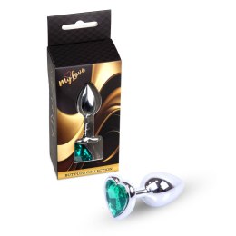 MyLove Toys - Biżuteryjny Korek Analny z Sercem w Odcieniu Zieleni