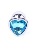 MyLove Toys - Elegancki Korek Analny z Błękitnym Kryształowym Sercem