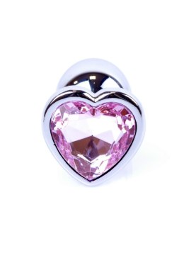Korek Analny MyLove Toys z Biżuteryjnym Srebrnym Sercem – Różowy