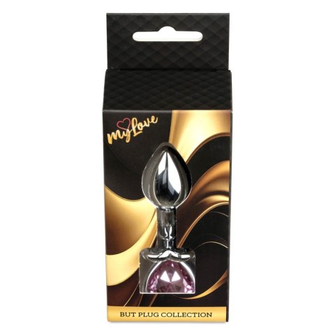 Korek Analny MyLove Toys z Biżuteryjnym Srebrnym Sercem – Różowy