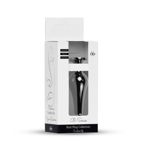 Biżuteryjny Plug Analny Dark Silver - Czarny