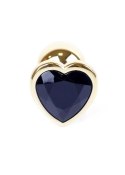 Biżuteria Analna Plug Gold Heart - Czarny
