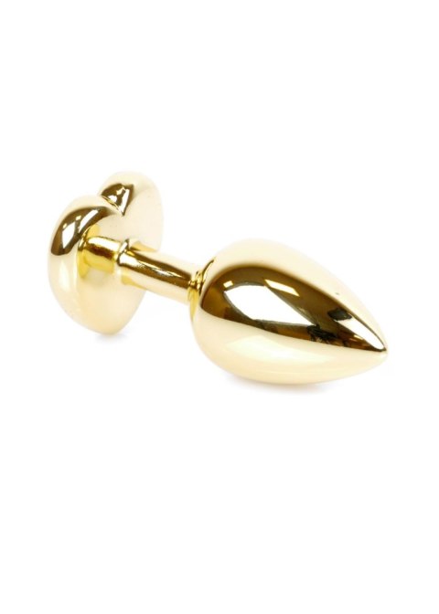 Biżuteria Analna Plug Gold Heart - Czarny