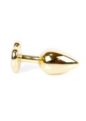 Biżuteria Analna Plug Gold Heart - Czarny