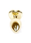 Biżuteria Analna Plug Gold Heart - Czarny