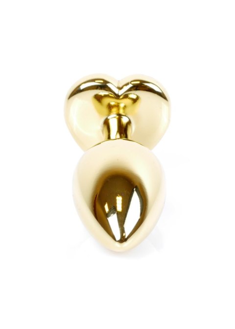 Biżuteria Analna Plug Gold Heart - Czarny