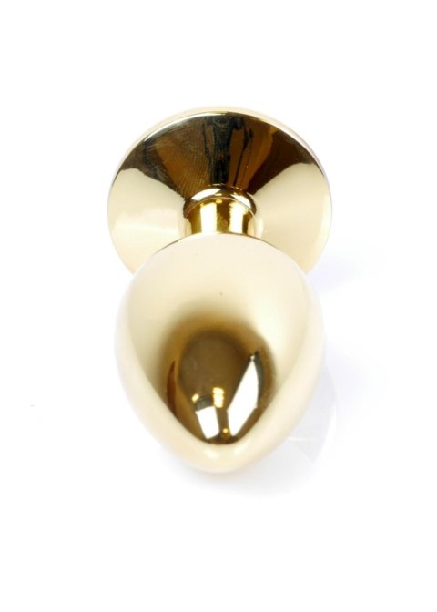 Biżuteryjny Plug Analny Gold – Zielony Kryształ