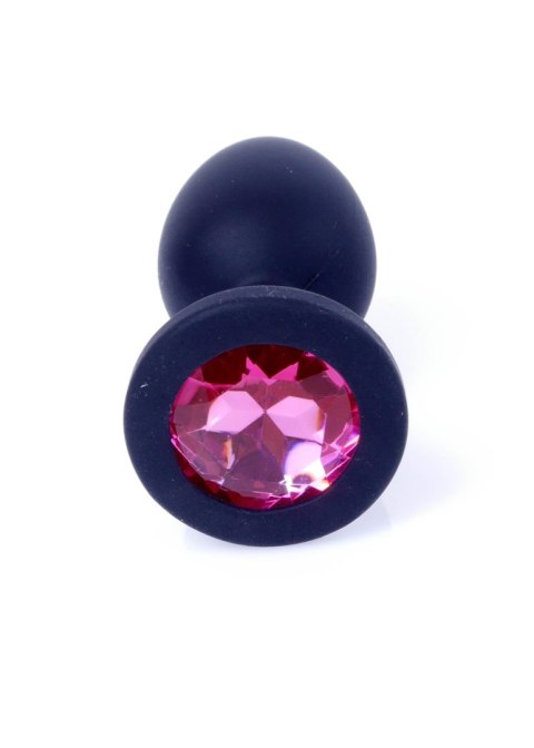 MyLove Toys – Biżuteryjny Korek Analny z Czarnego Silikonu, Mały