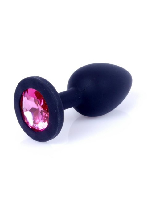 MyLove Toys – Biżuteryjny Korek Analny z Czarnego Silikonu, Mały