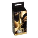 MyLove Toys - Biżuteryjny Korek Analny GOLD - Przeźroczysty