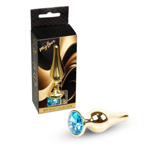 MyLove Toys – Biżuteryjny Korek Analny z Kryształkiem, Jasnoniebieski