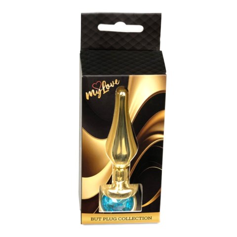 MyLove Toys – Biżuteryjny Korek Analny z Kryształkiem, Jasnoniebieski