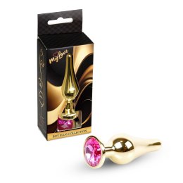 MyLove Toys - Luksusowa Biżuteria Analna, Złota Zatyczka - Różowa