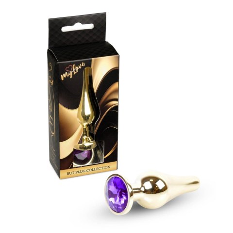 MyLove Toys - Biżuteryjny Korek Analny ze Stali Nierdzewnej - Fioletowy Klejnot