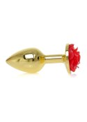 MyLove Toys – Złocisty Korek An*lny z Czerwoną Różą