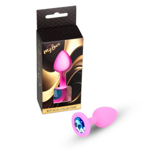 Biżuteryjny Silikonowy Korek Analny MyLove Toys - Różowy, Rozmiar M