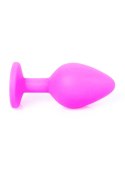 Biżuteryjny Silikonowy Korek Analny MyLove Toys - Różowy, Rozmiar M