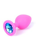 Biżuteryjny Silikonowy Korek Analny MyLove Toys - Różowy, Rozmiar M