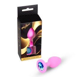 MyLove Toys – Elegancki Mini Plug Analny z Różowego Silikonu i Ozdobnym Kryształem