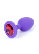 MyLove Toys – Biżuteryjny Silikonowy Plug Análny w Fiolecie – Mały