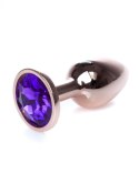 MyLove Toys - Biżuteryjny plug analny z fioletowym kryształem