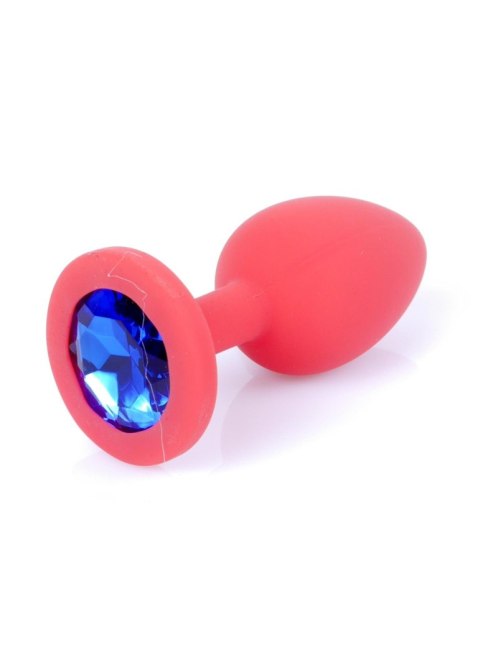 MyLove Toys - Biżuteryjny Klejnot Analny z Czerwonego Silikonu (Mały)