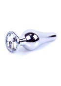 MyLove Toys - Biżuteryjny Korek Analny 'Clear Silver'