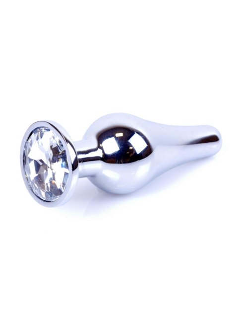 MyLove Toys - Biżuteryjny Korek Analny 'Clear Silver'