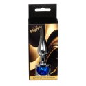 MyLove Toys - Biżuteryjny Plug Analny ze Stali Szlachetnej z Ciemnoniebieskim Kryształem