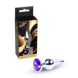 MyLove Toys - Biżuteryjny korek analny z fioletowym kryształem