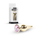 Ekskluzywny Plug Analny z Biżuteryjnym Kryształkiem Rose Gold