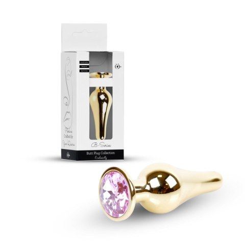 Ekskluzywny Plug Analny z Biżuteryjnym Kryształkiem Rose Gold